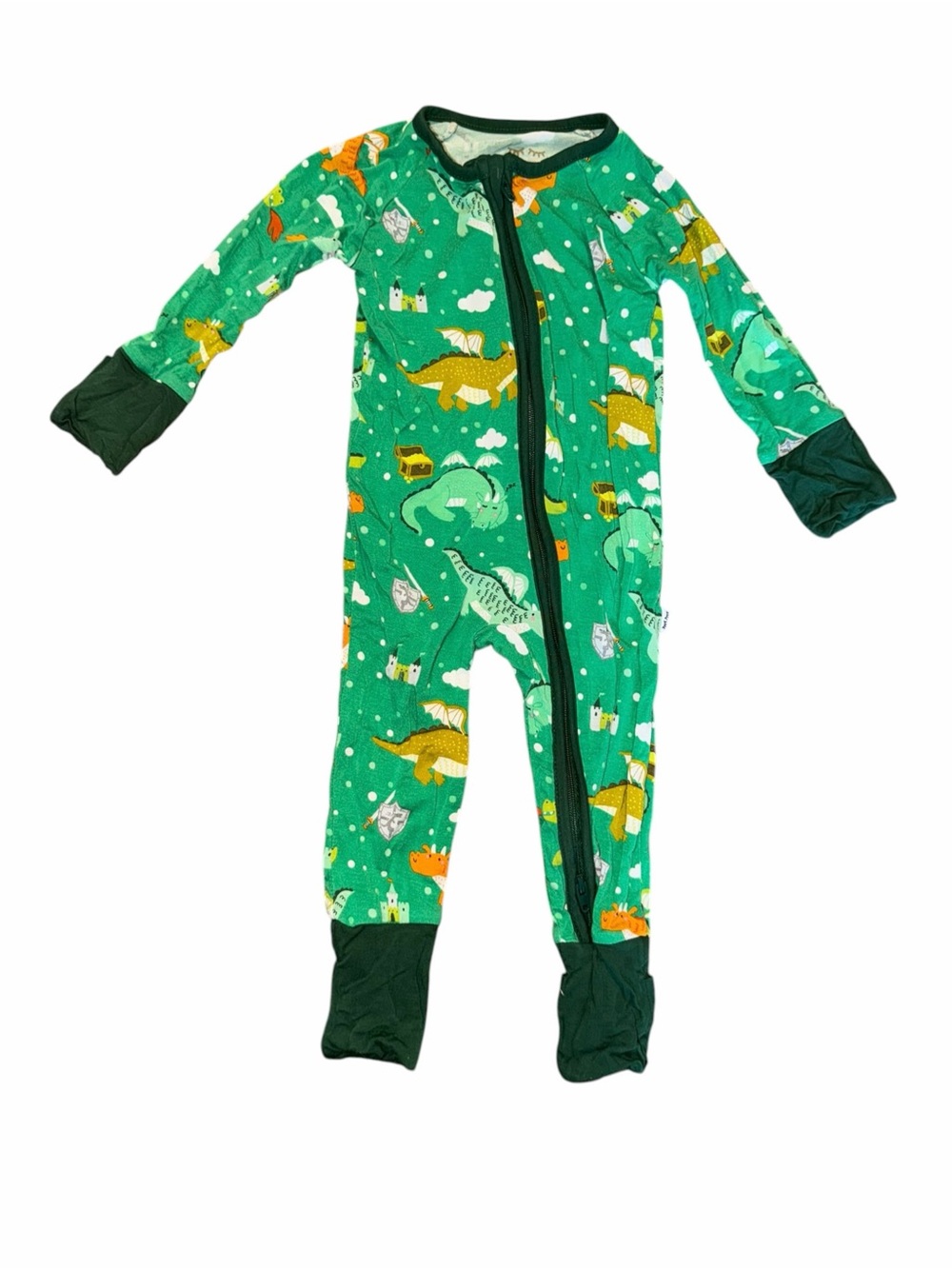 Little Sleepies Dragon Dreamland print Bamboo Zippy Sleeper, 0-3m, HSA print